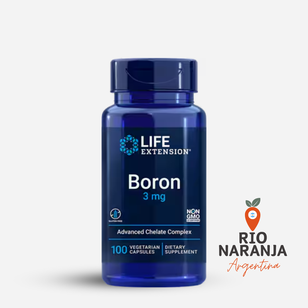 Boron 3 Mg + Vit B2 25 mg - 100 Capsulas. Life Extension