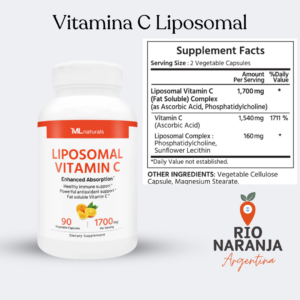 Liposomal Vitamin C 1700 mg – 90 cápsulas | ML Naturals